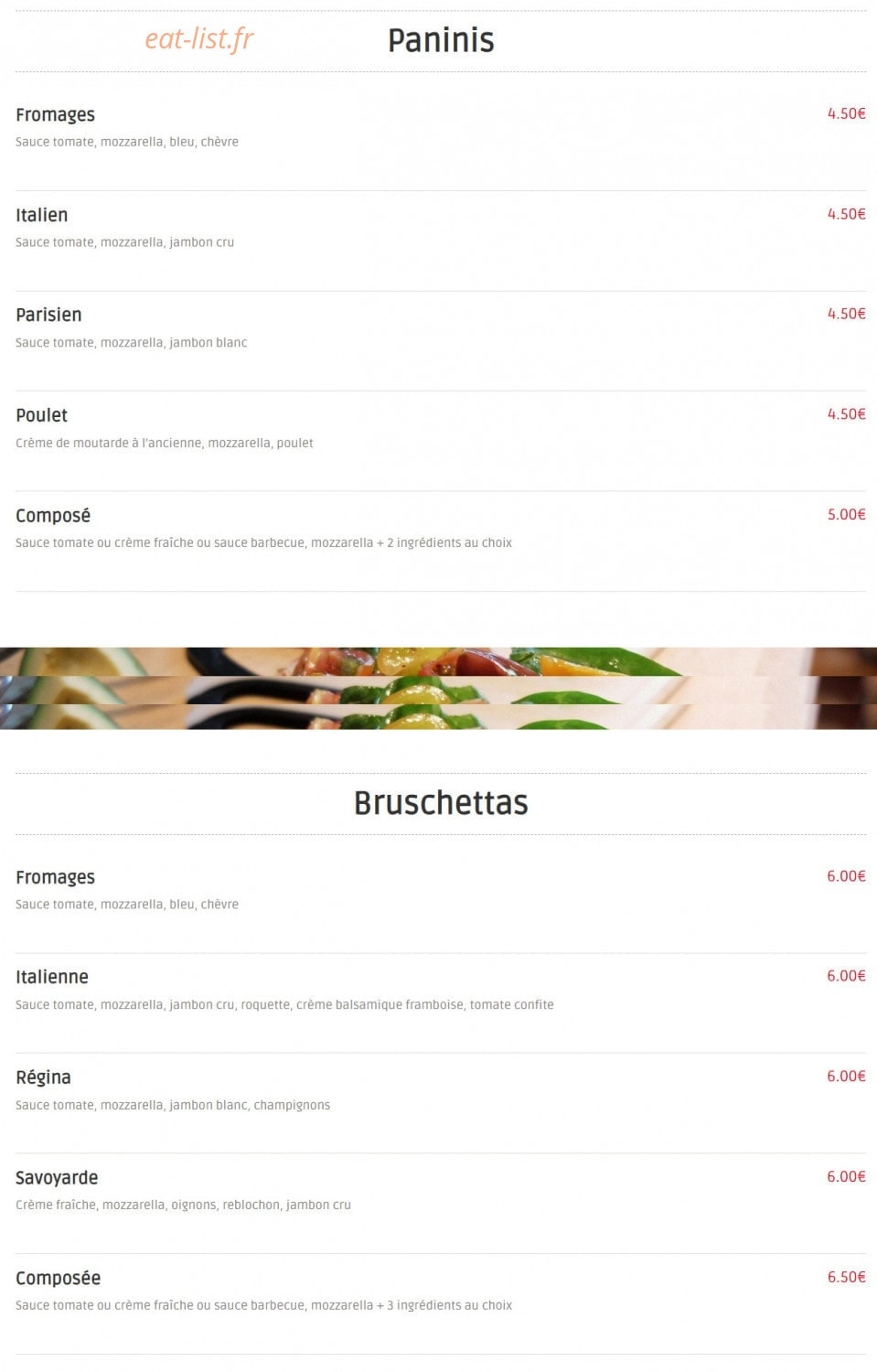 Presto Pizza — carte page 3