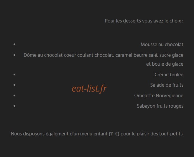 Le Relais d'Auvergne — carte page 2