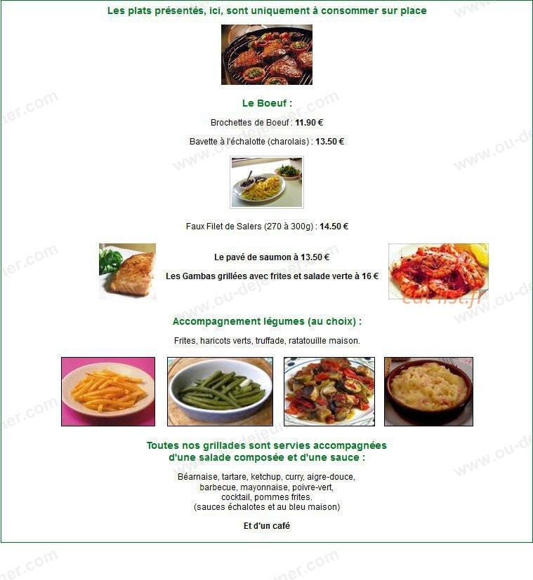 Bob's Pizza — carte page 3