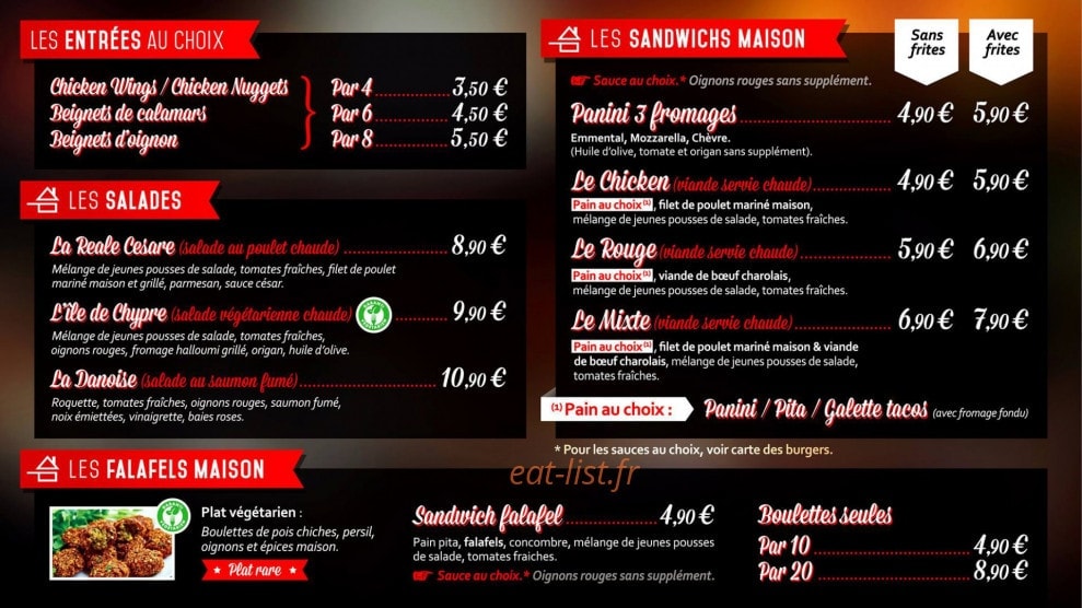 Cham'Burger — carte page 2