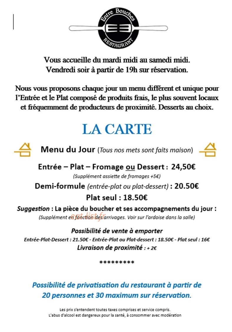 L'Entre Bouches — carte page 3
