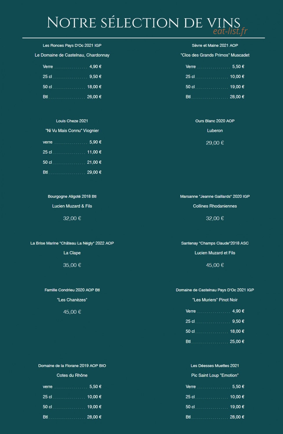 La Passerelle — carte page 5