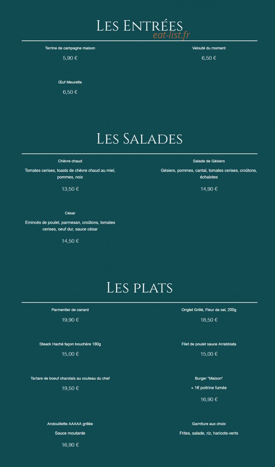 La Passerelle — carte page 1