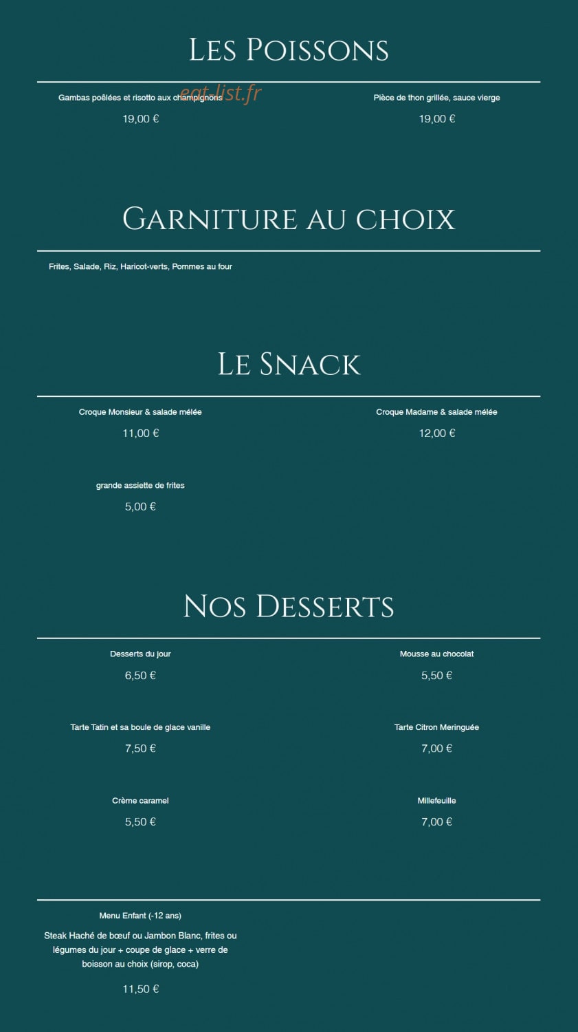 La Passerelle — carte page 2