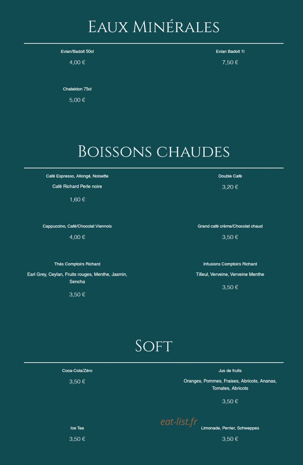 La Passerelle — carte page 4