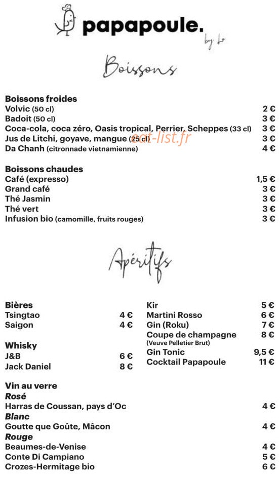 Papapoule By Lo — carte page 3