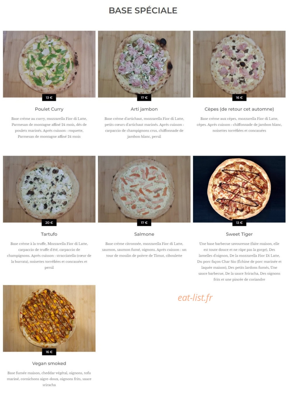 Tosta Pizza — carte page 4