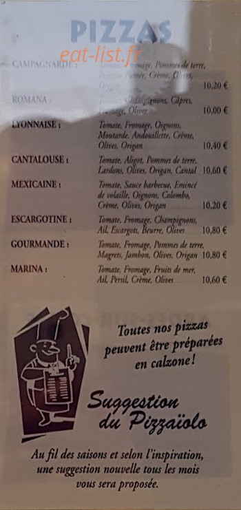 Lory Pizz Ardes — carte page 2