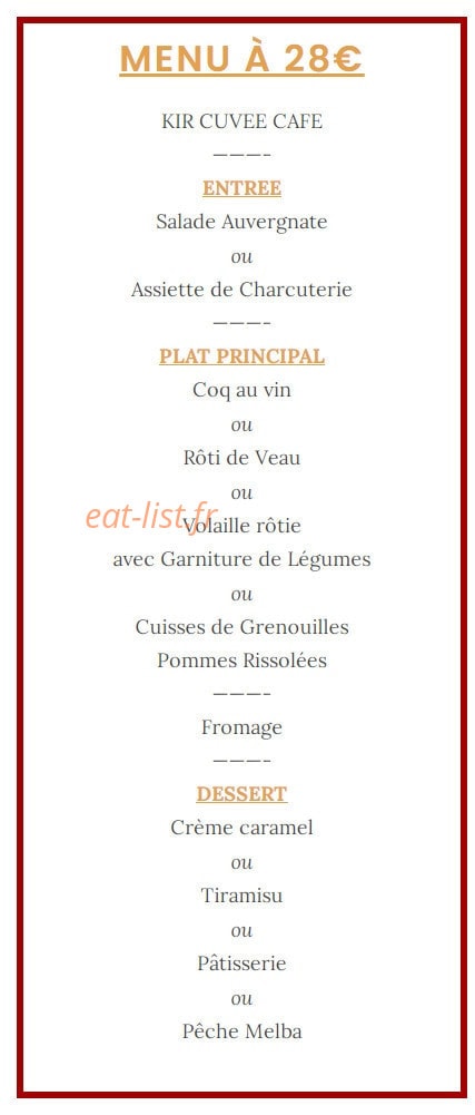 Auberge de La Cabane — carte page 4