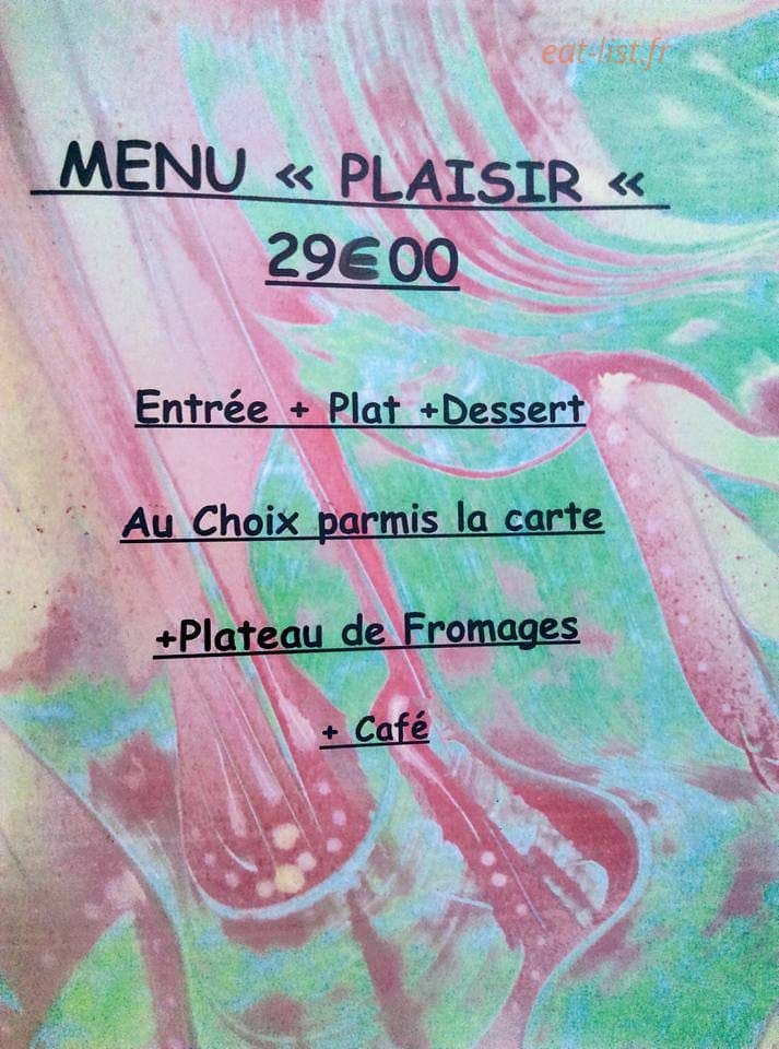 Restaurant De L Allier — carte page 1