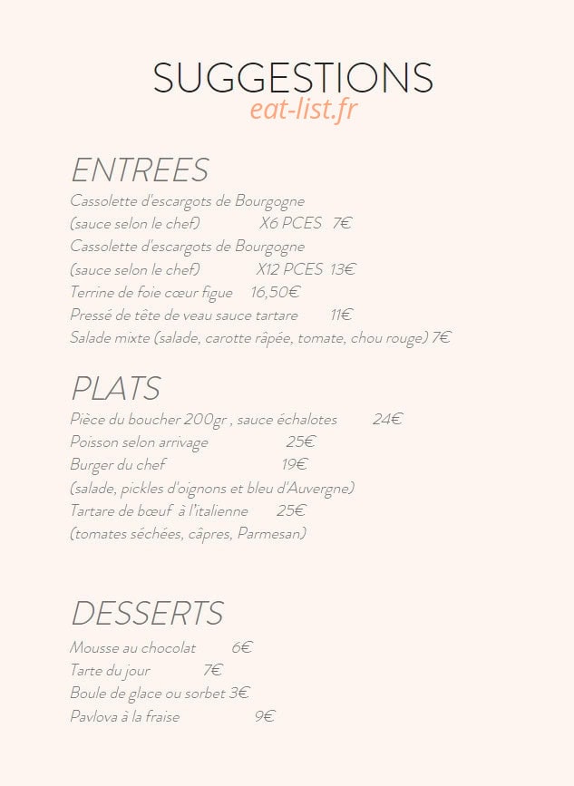 Au Bon Accueil — carte page 2
