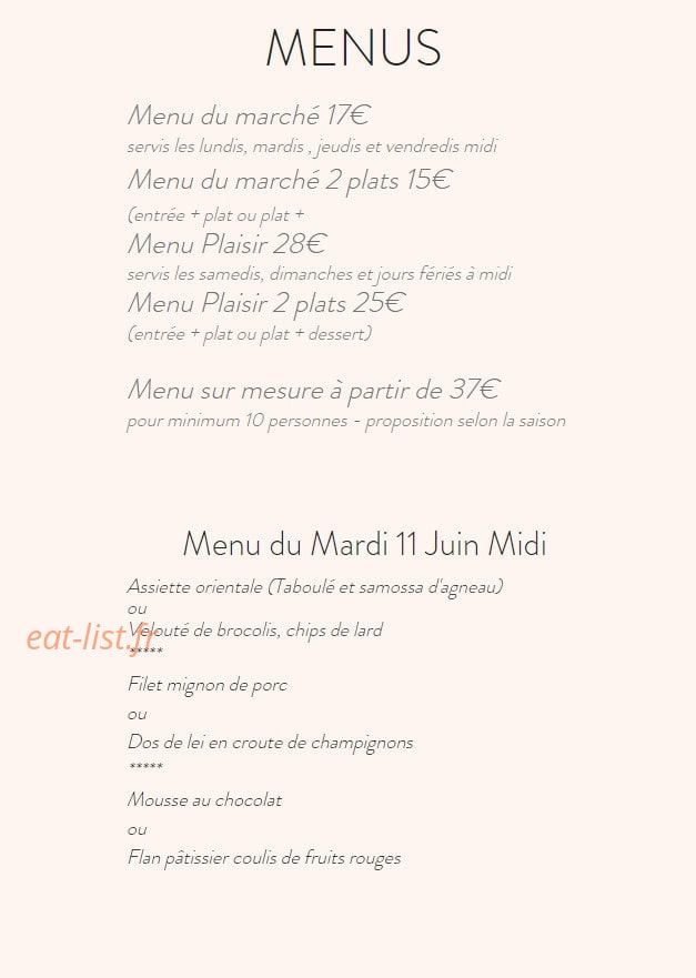Au Bon Accueil — carte page 1