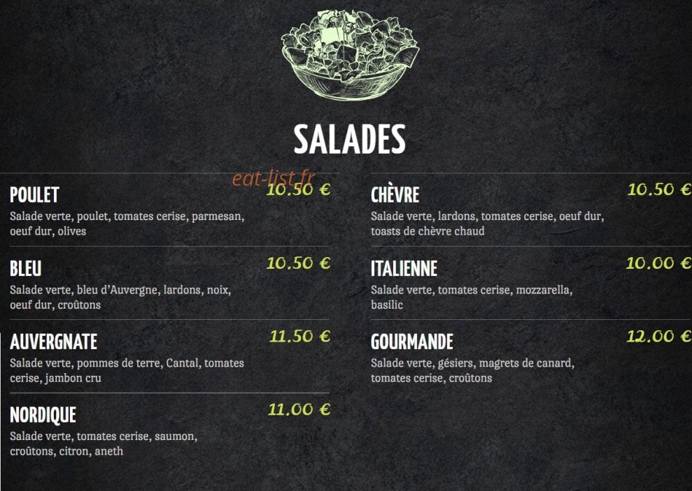 Les Gourmands Disent — carte page 3