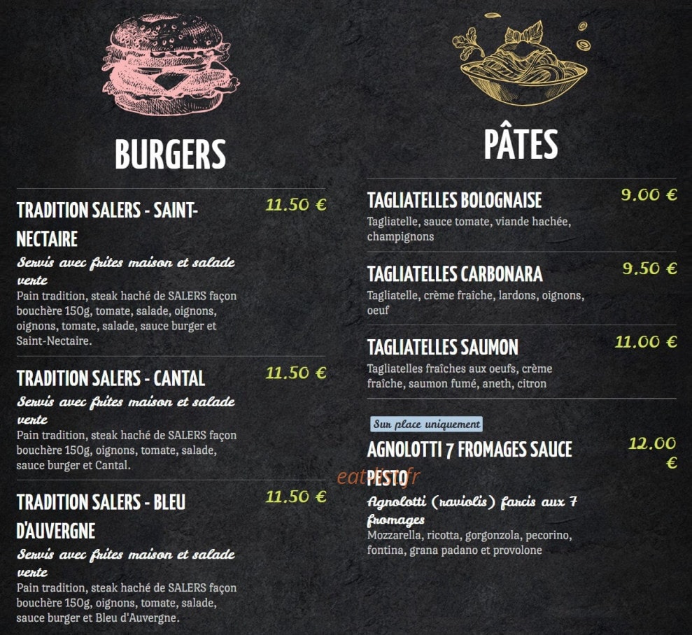 Les Gourmands Disent — carte page 2