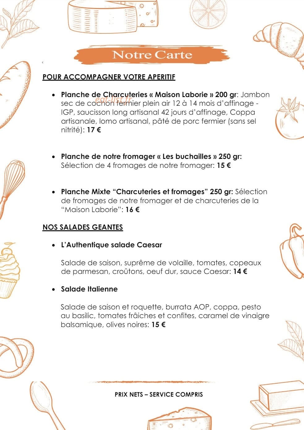 Le Bistrot 2031 — carte page 2