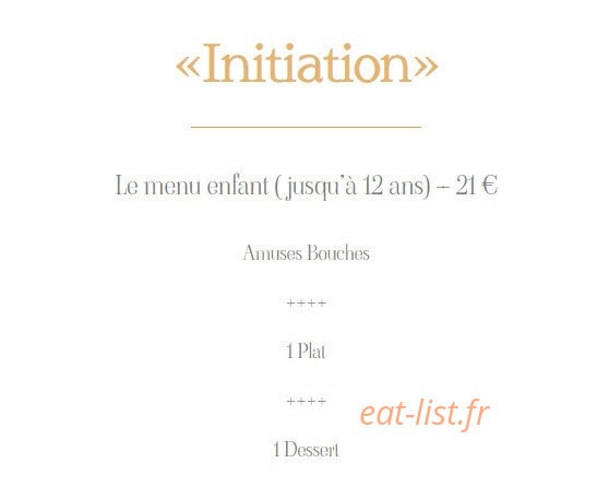 Carte et menu de La Bergerie de Sarpoil à Saint Jean en Val — Le menu enfant
