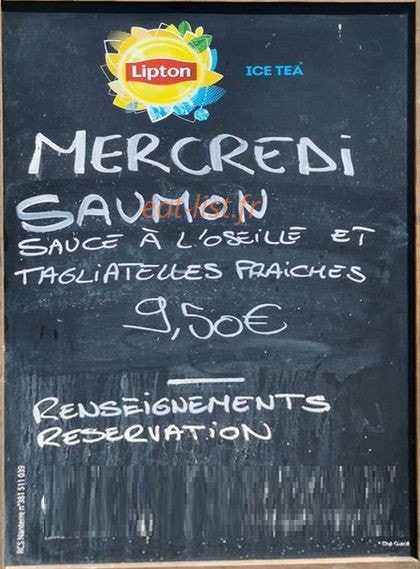 Au poulet gourmand — carte page 1