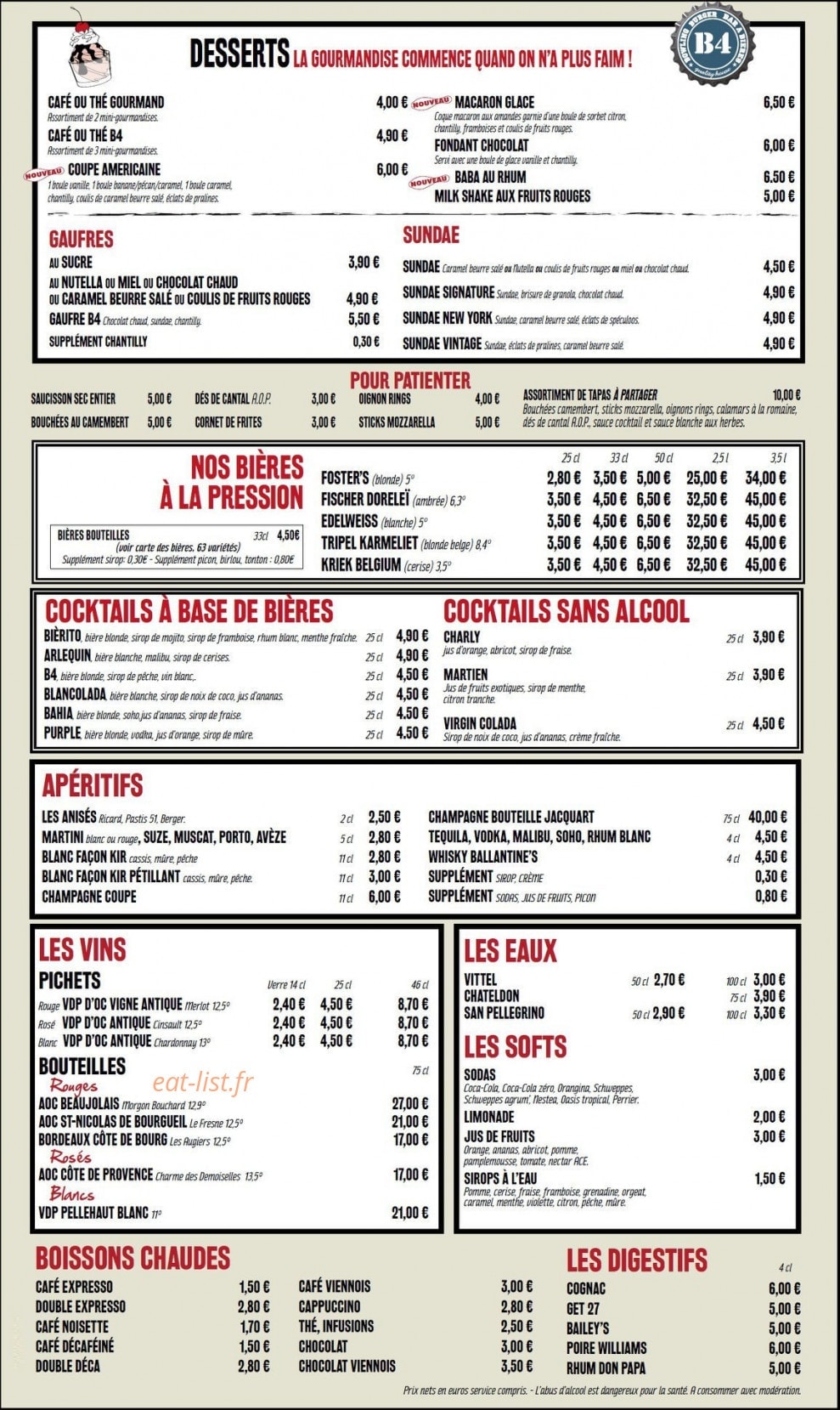 B4 Bowling — carte page 1