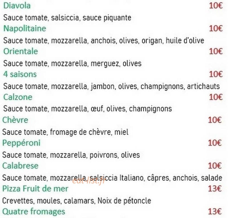 Chez Vincenzo — carte page 1