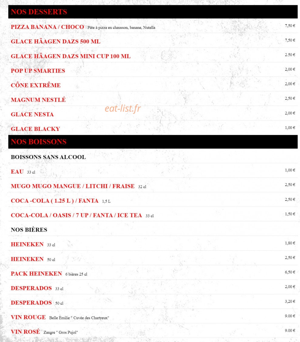 Chicano Pizza — carte page 5