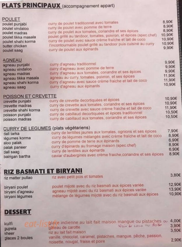 Jasmine's — carte page 1