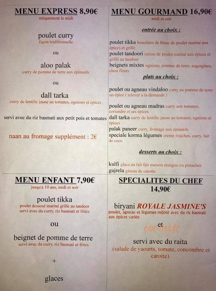 Jasmine's — carte page 4