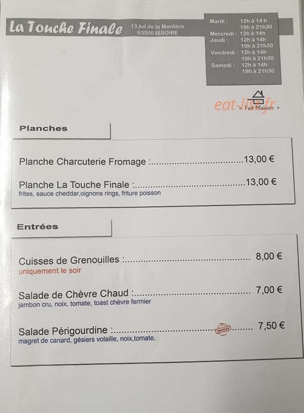 La Touche Finale — carte page 1