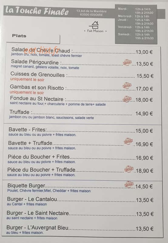 La Touche Finale — carte page 2