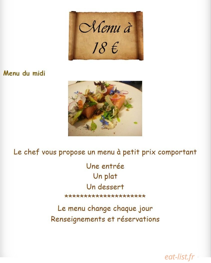 Le P'tit Roseau — carte page 1
