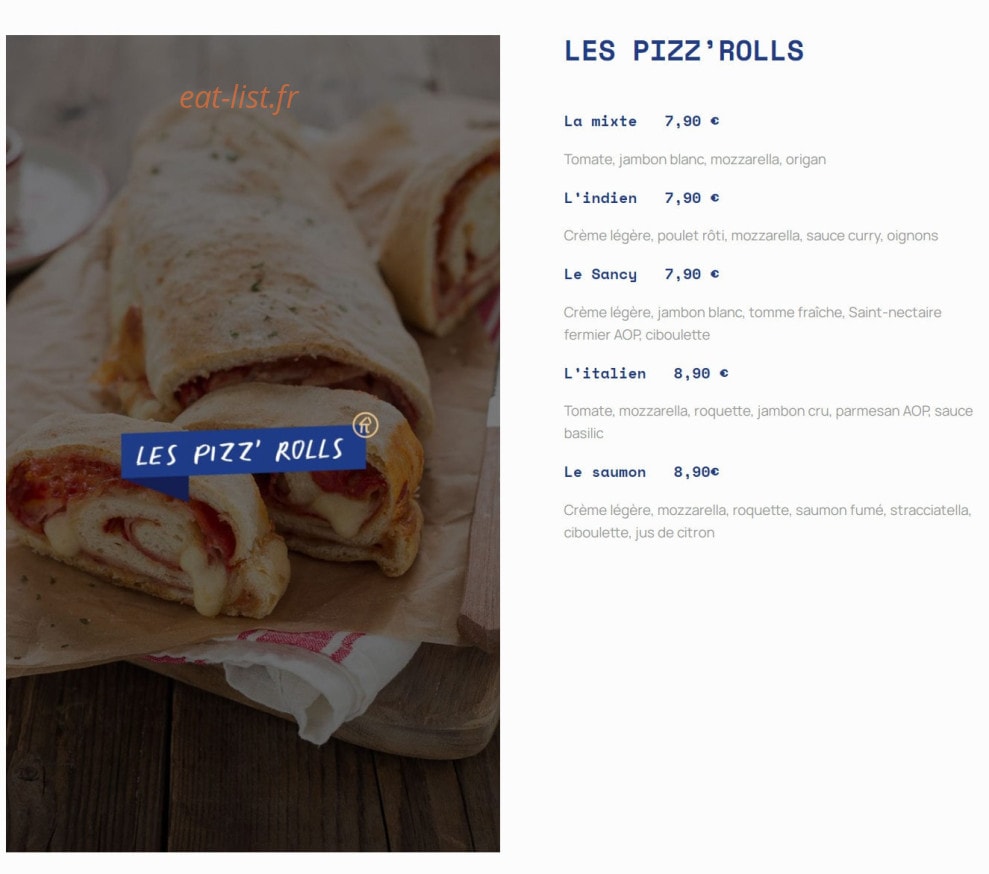 Trois Quatorze Pizza — carte page 5