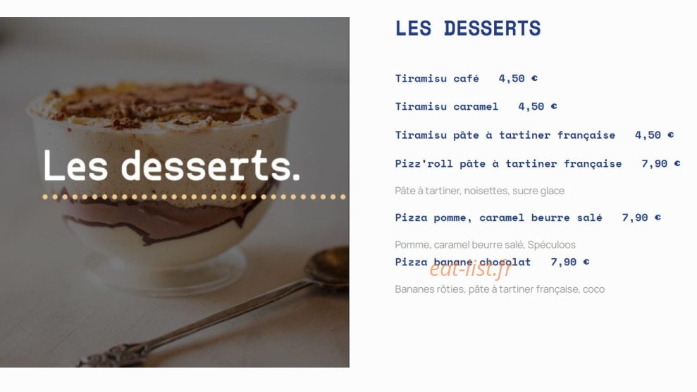 Trois Quatorze Pizza — carte page 7
