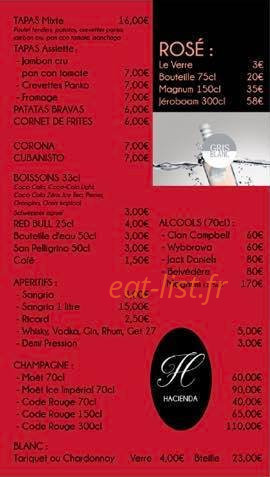 L'hacienda — carte page 1
