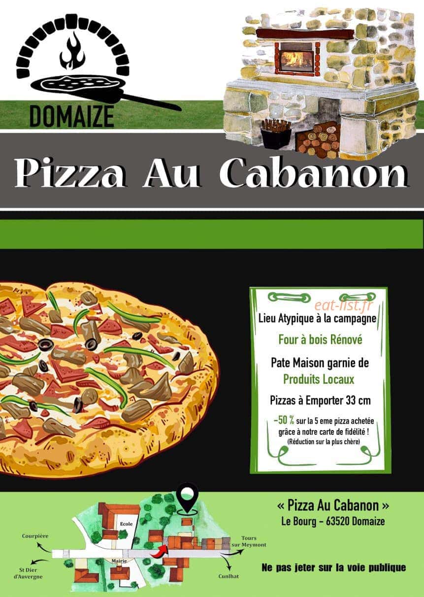 Pizza Au Cabanon — carte page 1
