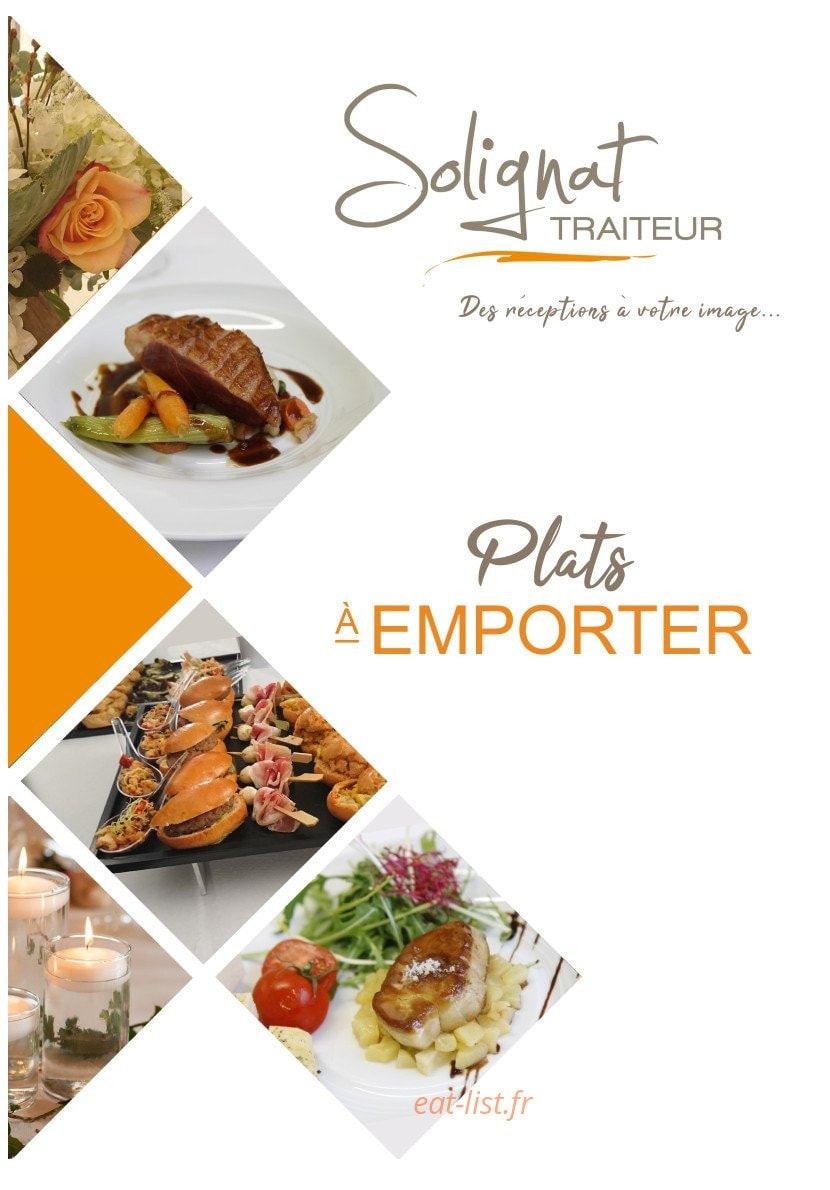 Solignat Traiteur — carte page 1