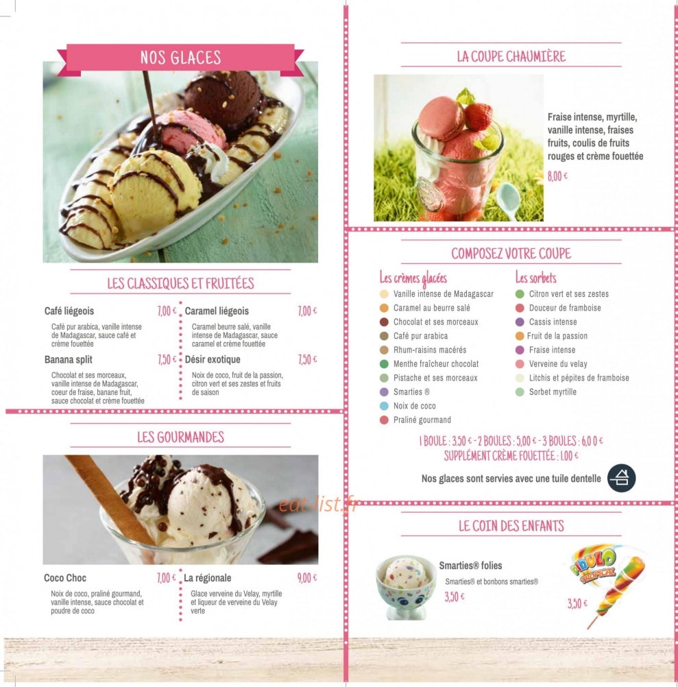 La Chaumière — carte page 10