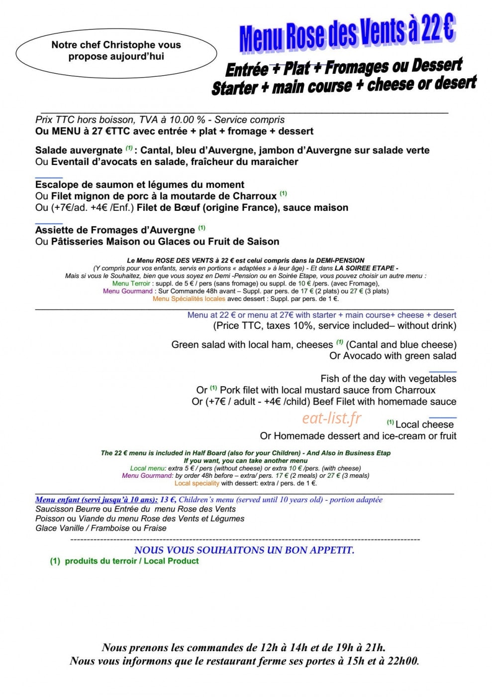 La Rose des Vents — carte page 4
