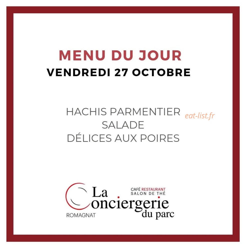 La Conciergerie du Parc — carte page 1