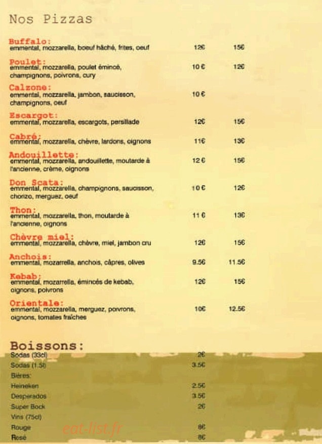 Pizzelie — carte page 2