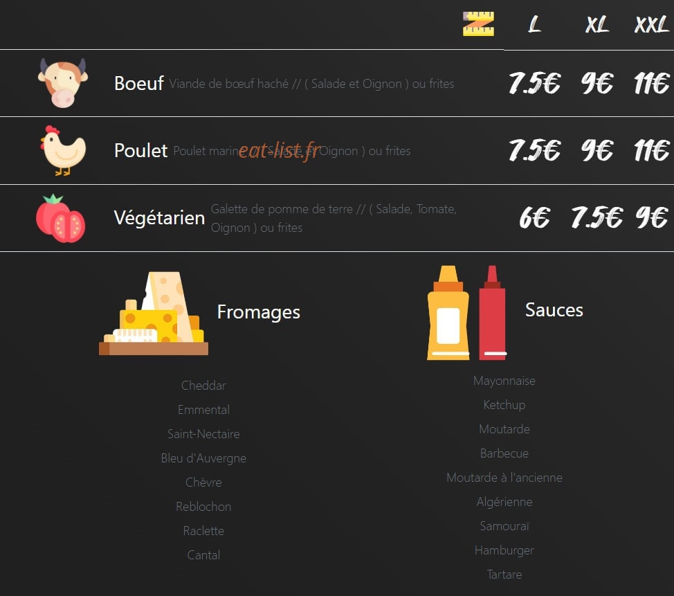 Au 34 burger — carte page 3