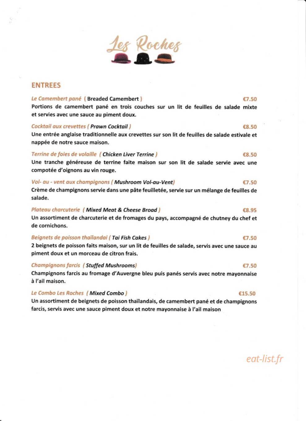 Les Roches — carte page 1