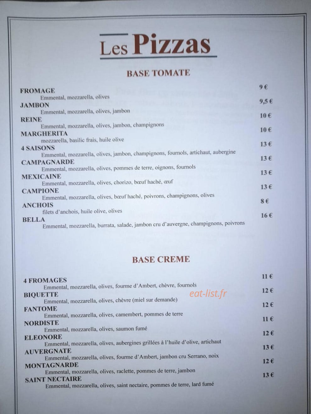 Le Comptoir Camarguais — carte page 2