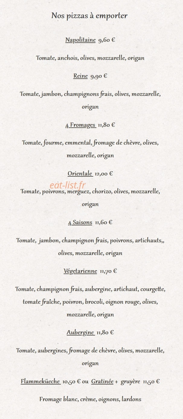 Le Relais du Vermont — carte page 1