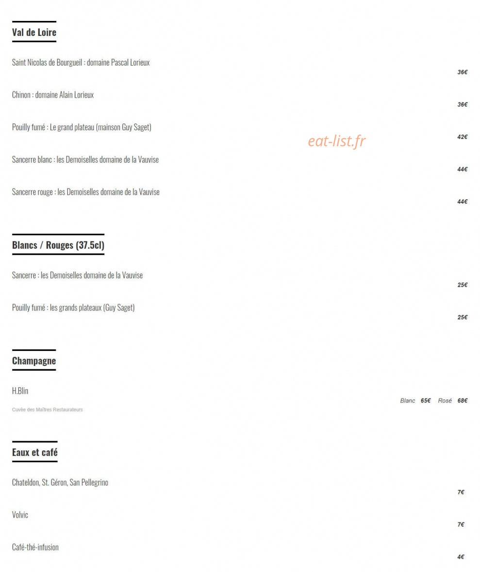 Hostellerie du Beffroy — carte page 4