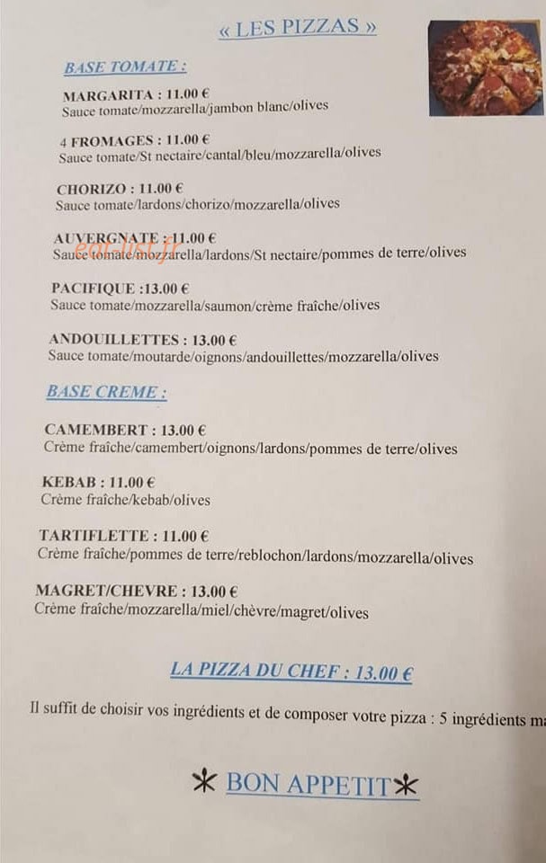 Chez Valou — carte page 2