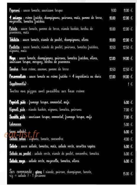 Chez Meya — carte page 2
