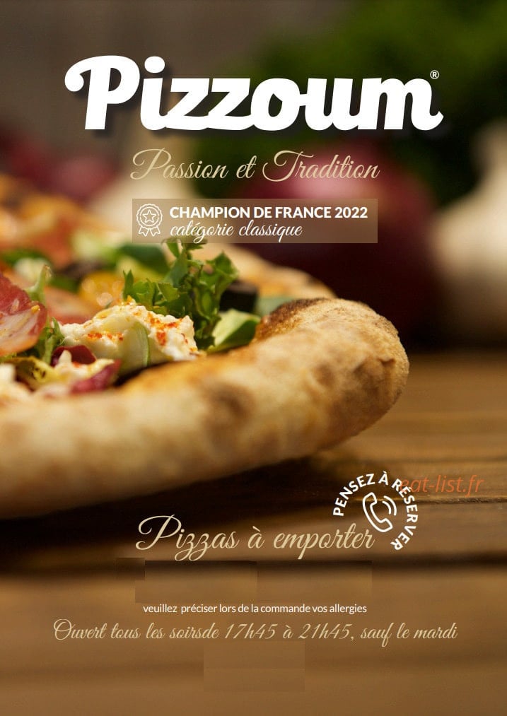Pizzoum — carte page 1