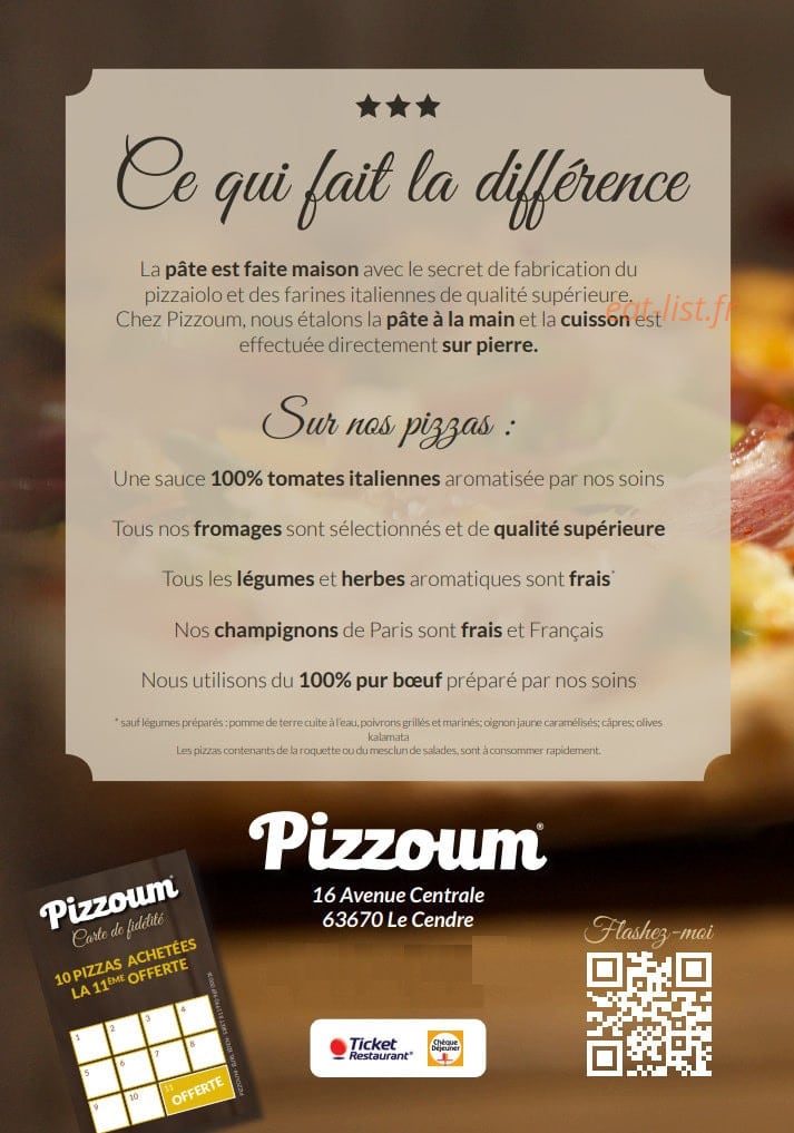 Pizzoum — carte page 6