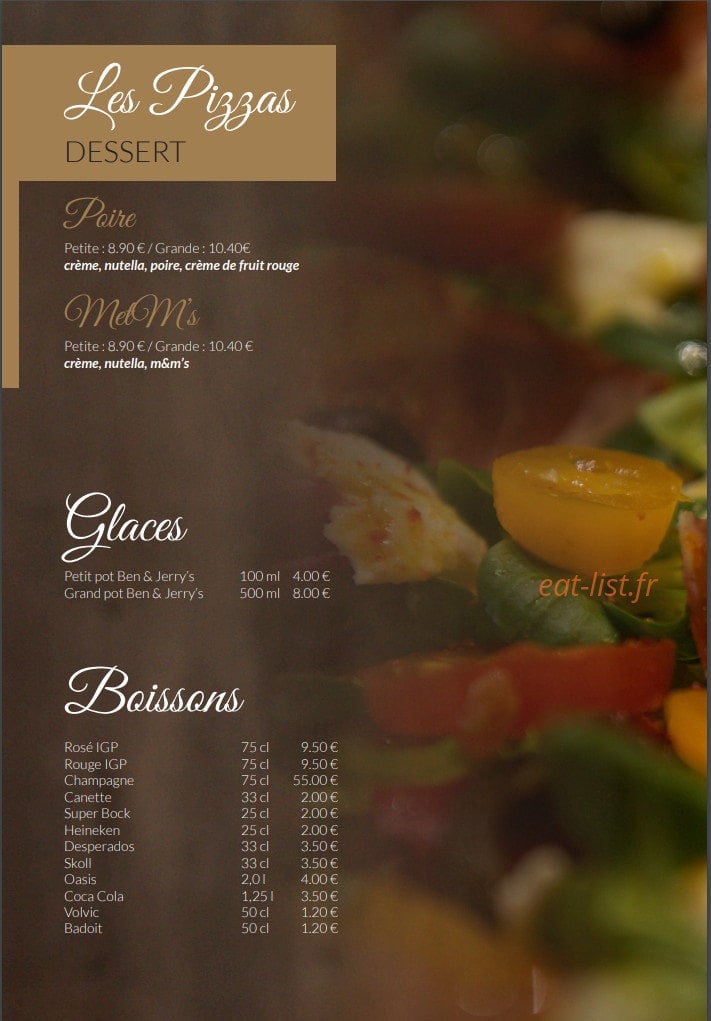 Pizzoum — carte page 5