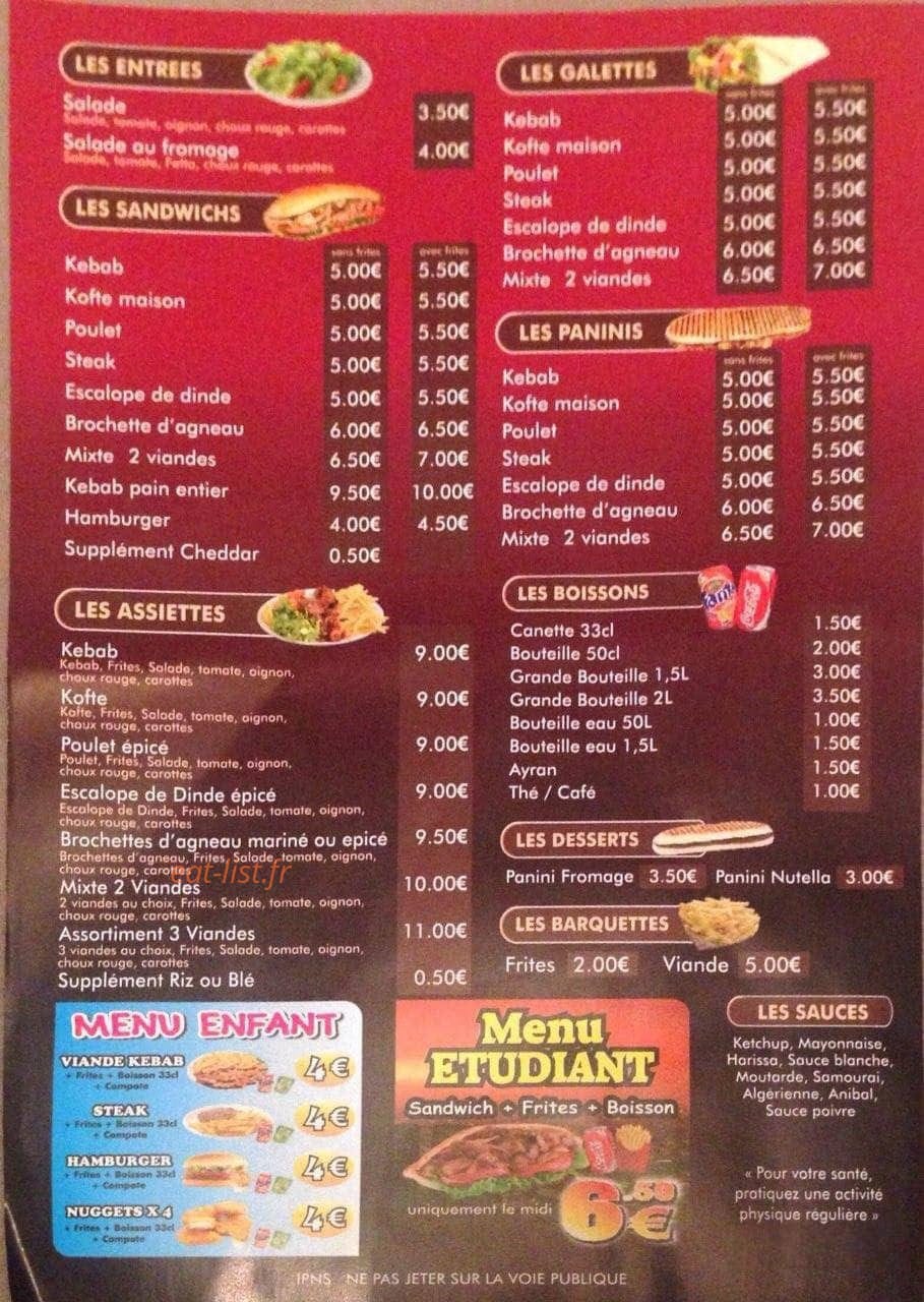 Stan Kebab — carte page 2