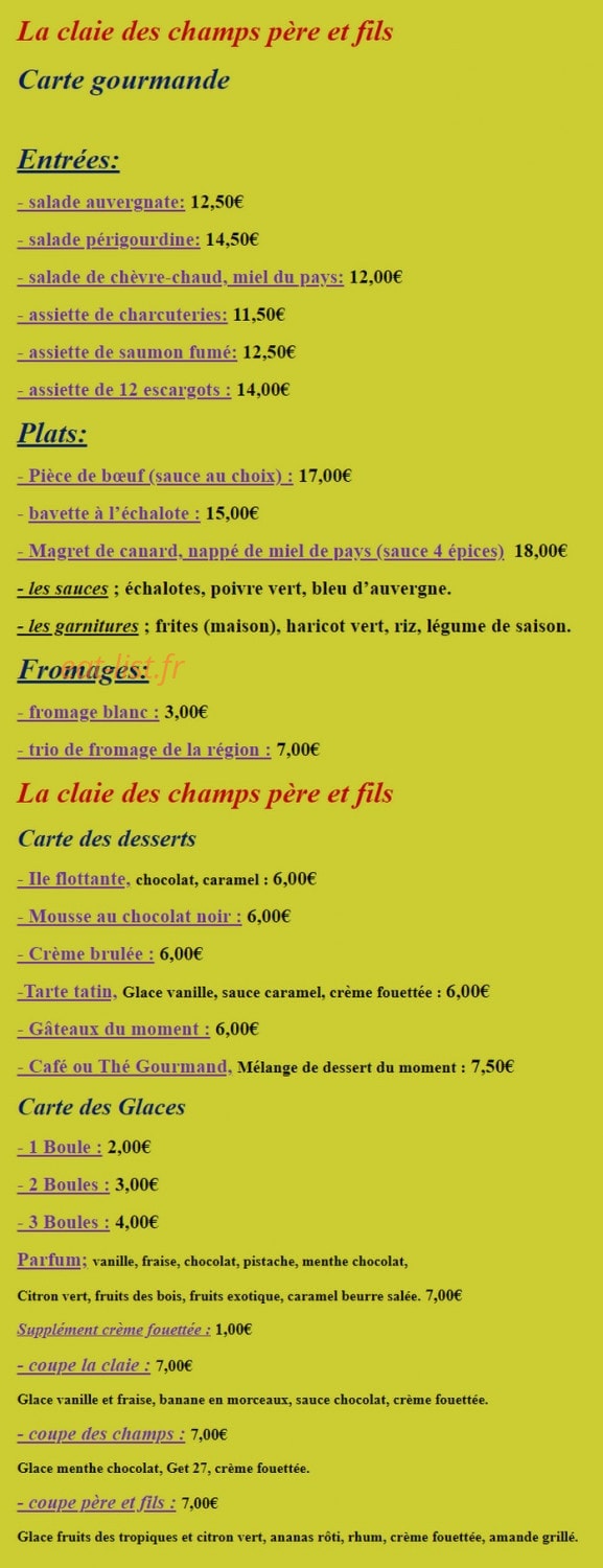 La Claie des Champs — carte page 5